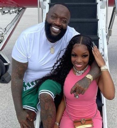 Toie Roberts with her father Rick Ross